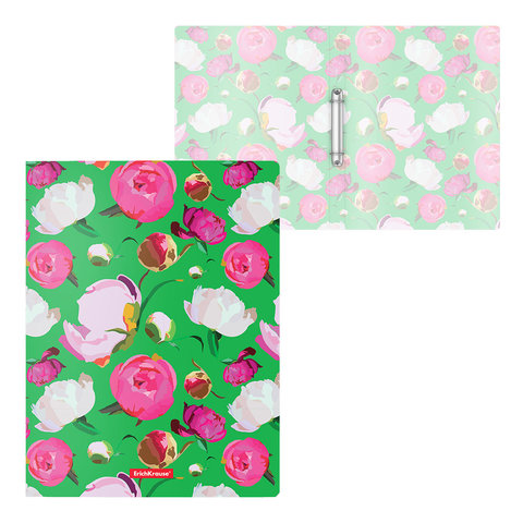 папка на кольцах А4 2 кольца 24мм Peonies пластик ErichKrause 47152
