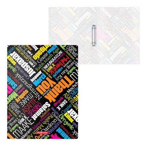 папка на кольцах А4 2 кольца 24мм Thank you пластик ErichKrause 45372