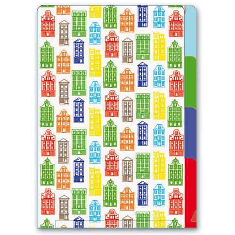 папка-уголок А4 Домики 47017