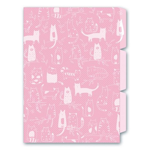 папка-уголок А4 Коты 3 отделения 47026