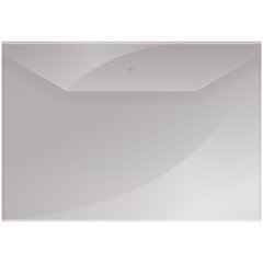 папка-конверт на кнопке А4 OfficeSpace 150мкм/Fmk12-1/220893 прозрачная