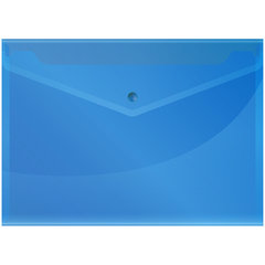 папка-конверт на кнопке А4 OfficeSpace 150мкм/Fmk12-5/220897 синяя