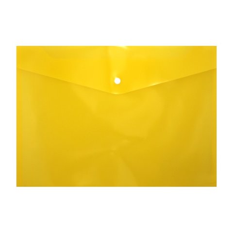 папка-конверт на кнопке А4 0.18мм deVente 3071409 желтая прозрачная