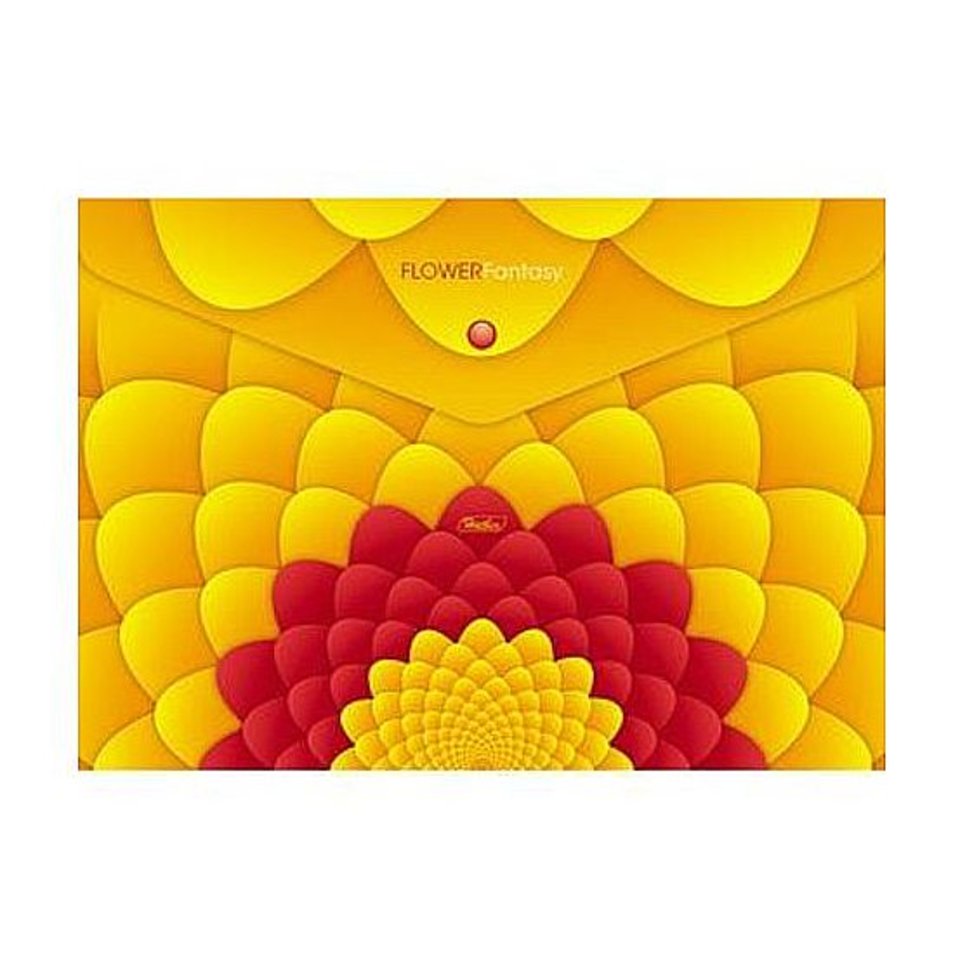 папка-конверт на кнопке А4 с рисунком Flower Fantasy AKk4_15820/045006