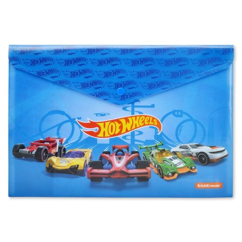папка-конверт на кнопке А4 с рисунком Hot Wheels 45152
