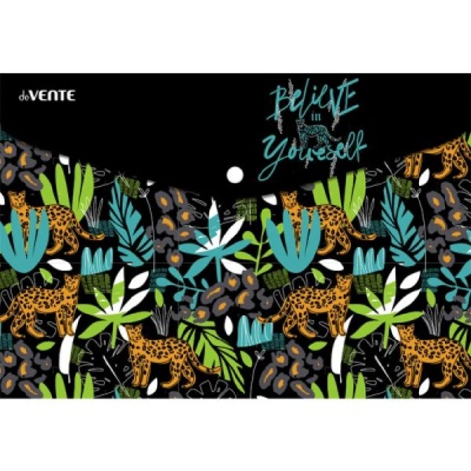 папка-конверт на кнопке А4 с рисунком Wild nature deVente 150мкм/3071974