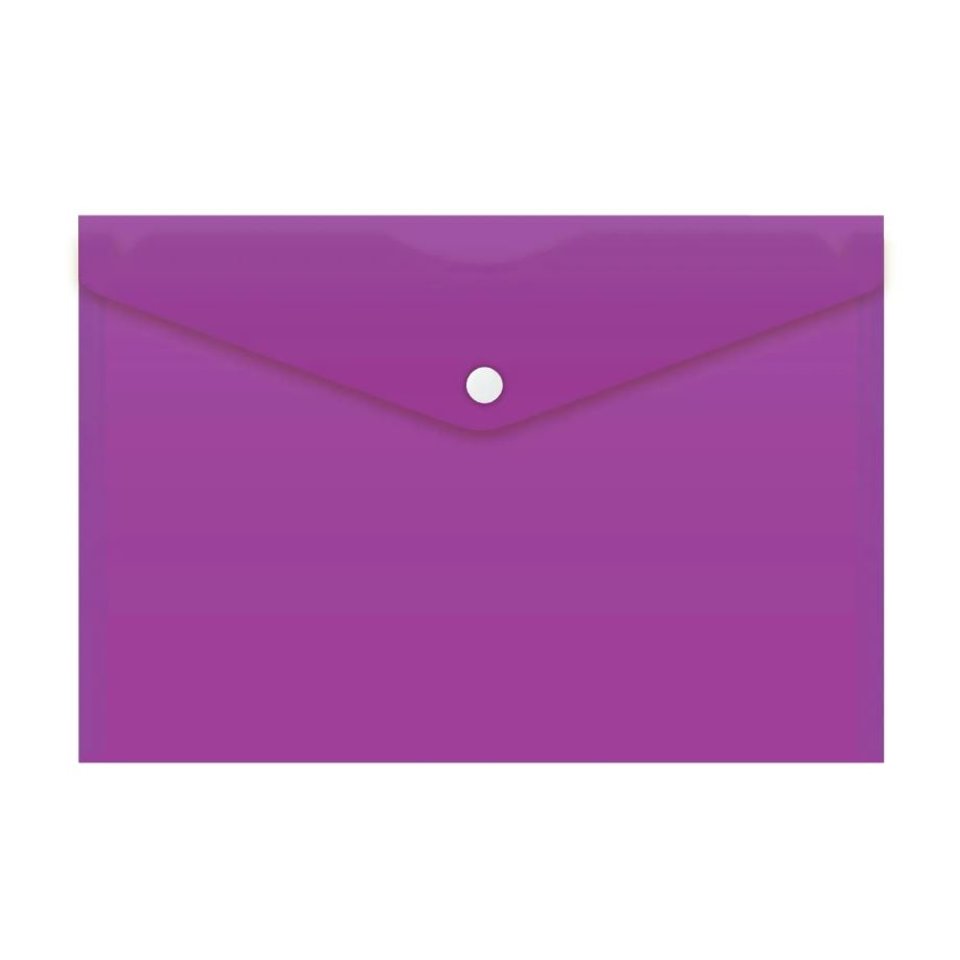 конверт на кнопке А5 0.18мм непрозрачный фиолетовый рк804а5/816658
