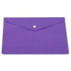 папка-конверт на кнопке А5 непрозрачная глянцевая 0.18мм фиолетовая РК804А5/816658