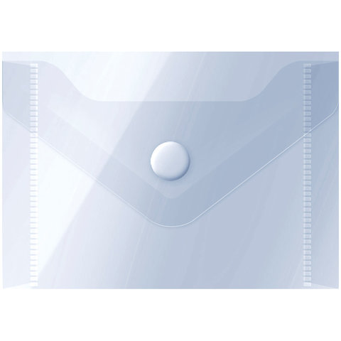 папка-конверт на кнопке А7 прозрачная горизонтальная матовая 180мкм 227325