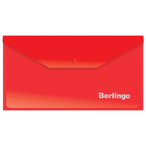 папка-конверт на кнопке С6 непрозрачная 0,18мм AKk_06303 красная