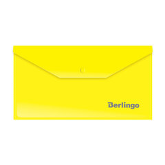 папка-конверт на кнопке С6 непрозрачная 0,18мм AKk_06305 желтая