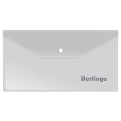 папка-конверт на кнопке С6 непрозрачная 0,18мм AKk_06306 серая
