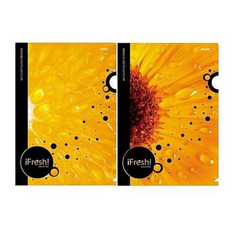 папка-уголок А4 0.15мм с рисунком IFRESH 031063 желтая