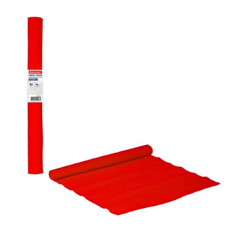 цветная бумага креповая 50х250см красный 126531/43941