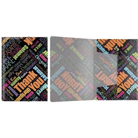 папка на резинке А4 пластик Thank you ErKrause /45370