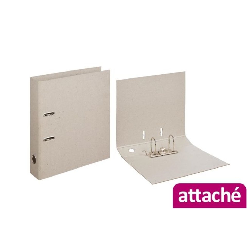 папка-регистратор А4 2к 8см Attache бумвинил собраная без окантовки белая 834306