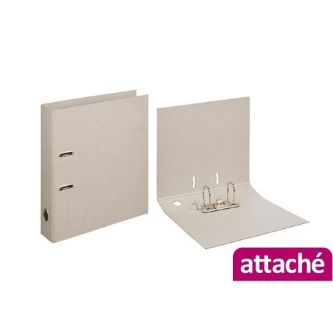 папка-регистратор А4 2к 8см Attache бумвинил собраная без окантовки белая 834306