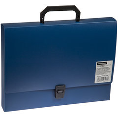 портфель пластиковый А4 40мм 0.6мм 1 отделение F01P2_10260 236165 синий