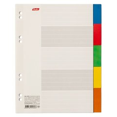 разделитель по цветам А5 1-5 цветной картон 5AR 10503/044627