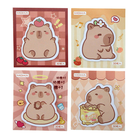 флажки-закладки капибара 75х80 30л ассорти 77417