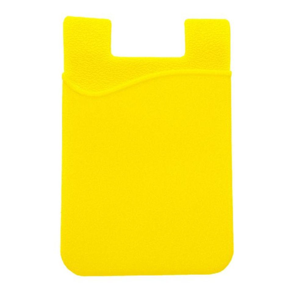 футляр для карточек Желтый с креплением силикон 79925 (ФП)