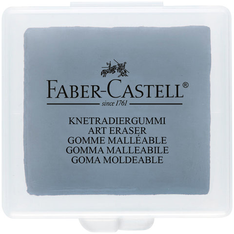 ластик Faber Castell Клячка формопласт.Серый контейнер 40х35х10