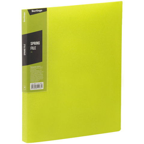 папка-скоросшиватель А4 с пружиной корешком карманом 0.6 ColorZone AHp_00619 салатовая