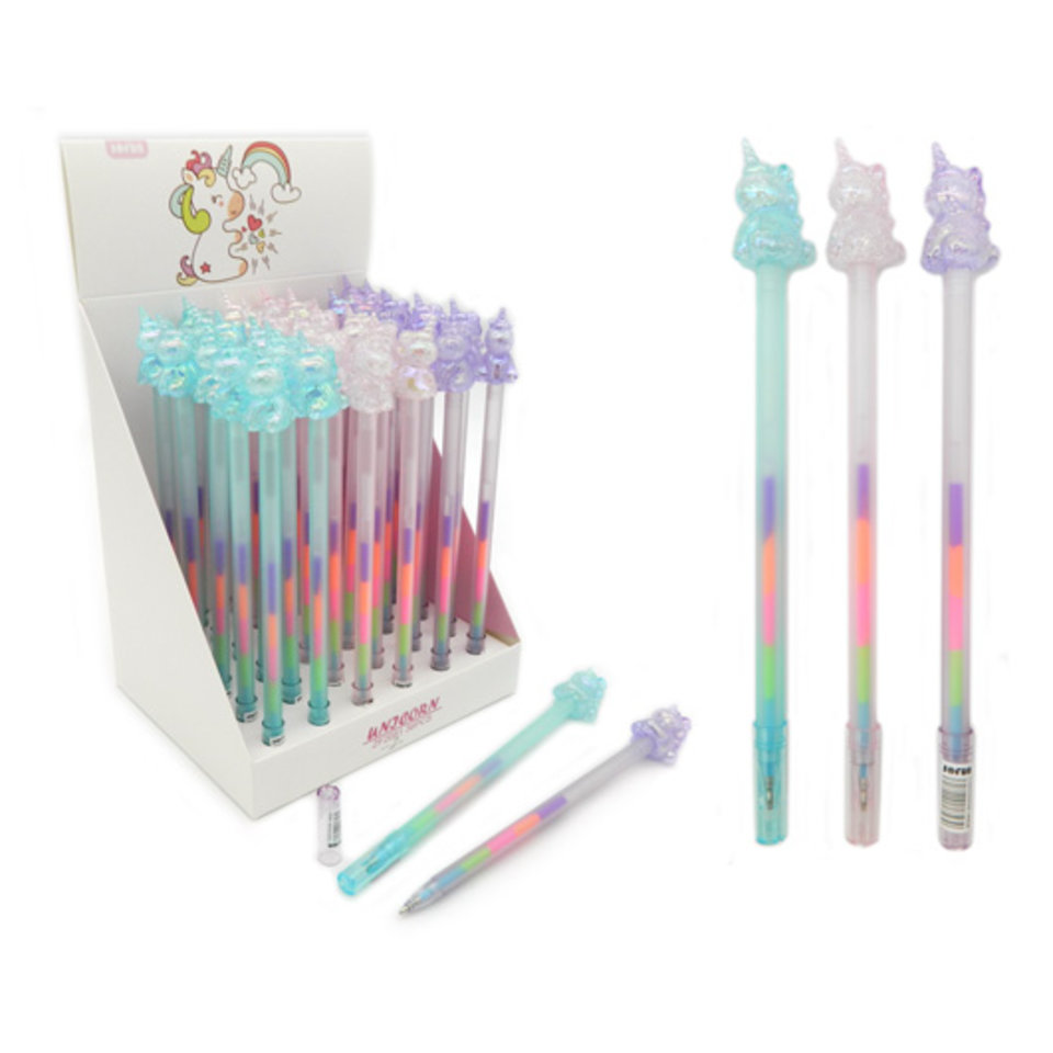 ручка Единорог с разноцветными чернилами 3 вида в ассортименте CC-73