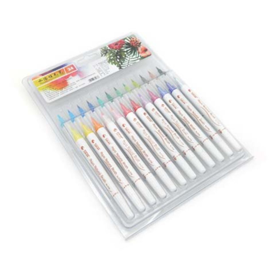 скетч маркеры набор 24 цвета Акварельные Кисть блистер упаковка