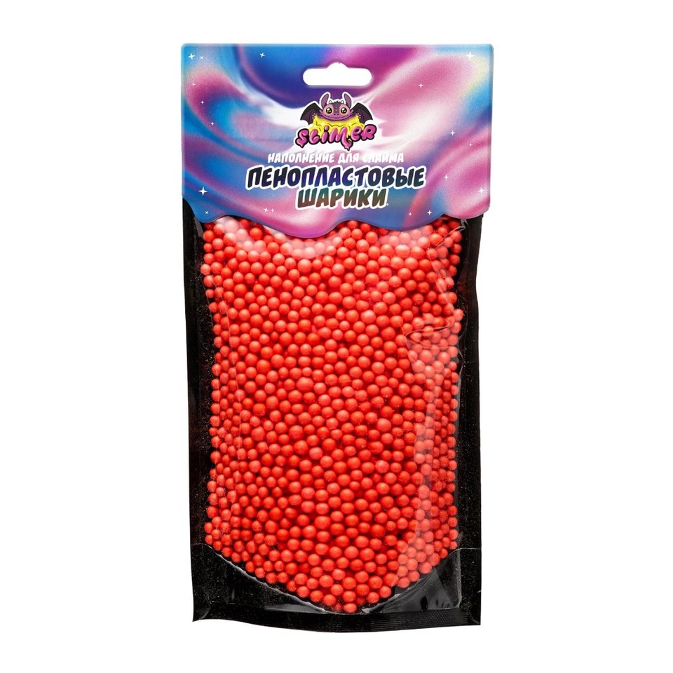 наполнитель ТМ Slime Пенопластовые шарики красный для слайма SSS30-08