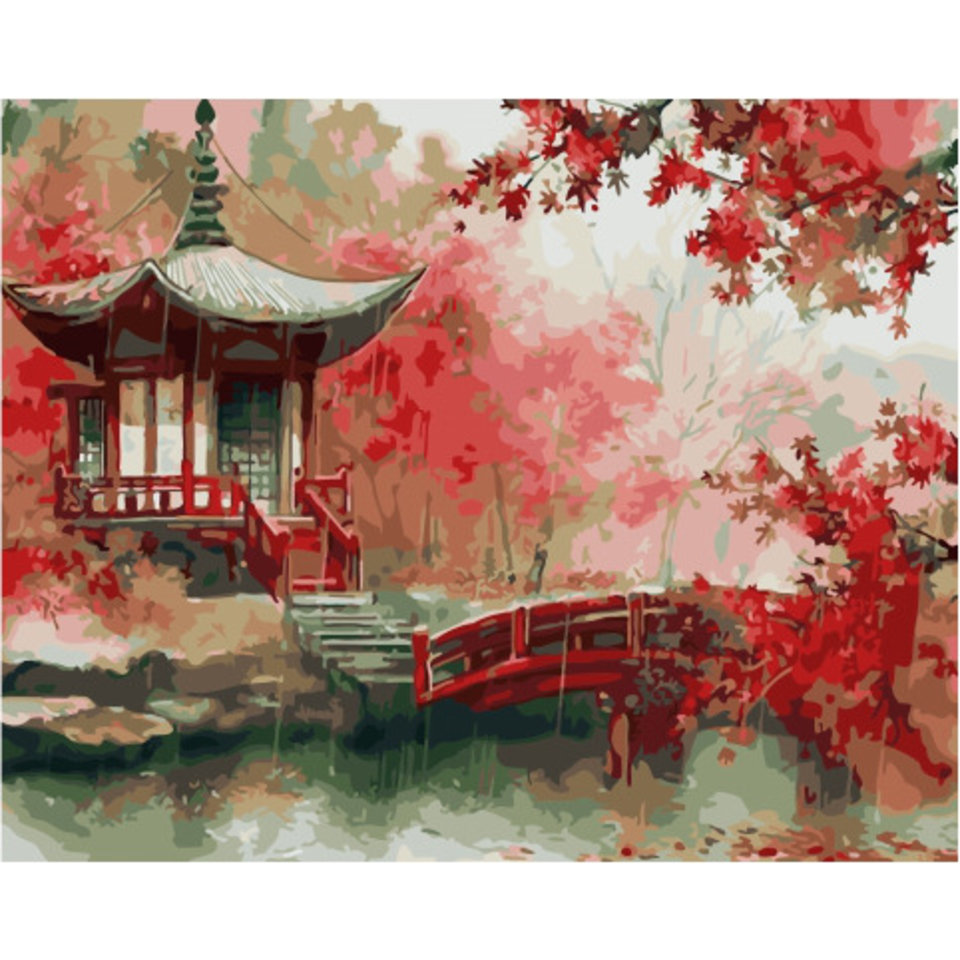картина по номерам Дождливый китайский день 40х50см PK45012