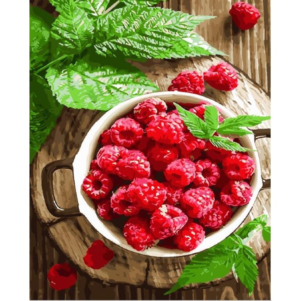 картина по номерам Малиновое счастье 40х50см PK24068