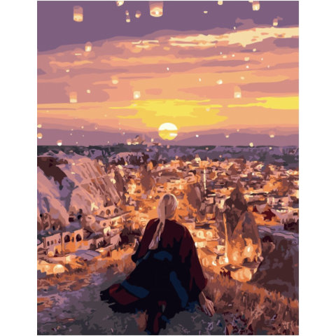 картина по номерам Небесные огоньки 40х50см PK51018