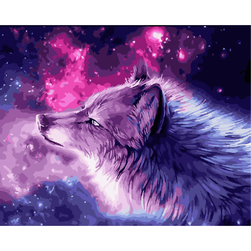 картина по номерам Небесный волк 40х50см GX30523