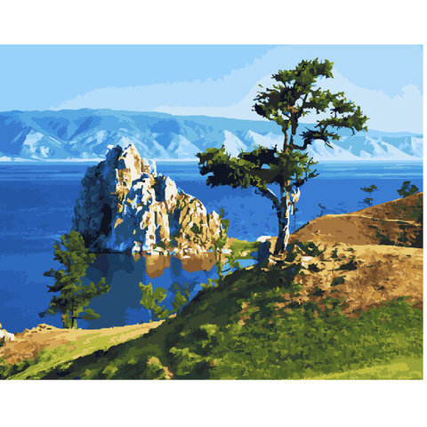 картина по номерам Одинокий утес 40х50см PK15003