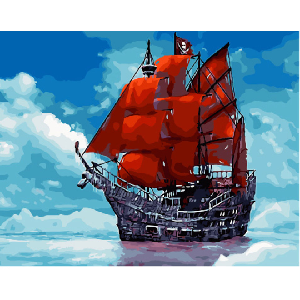 картина по номерам Под алыми парусами 40х50см GX29453