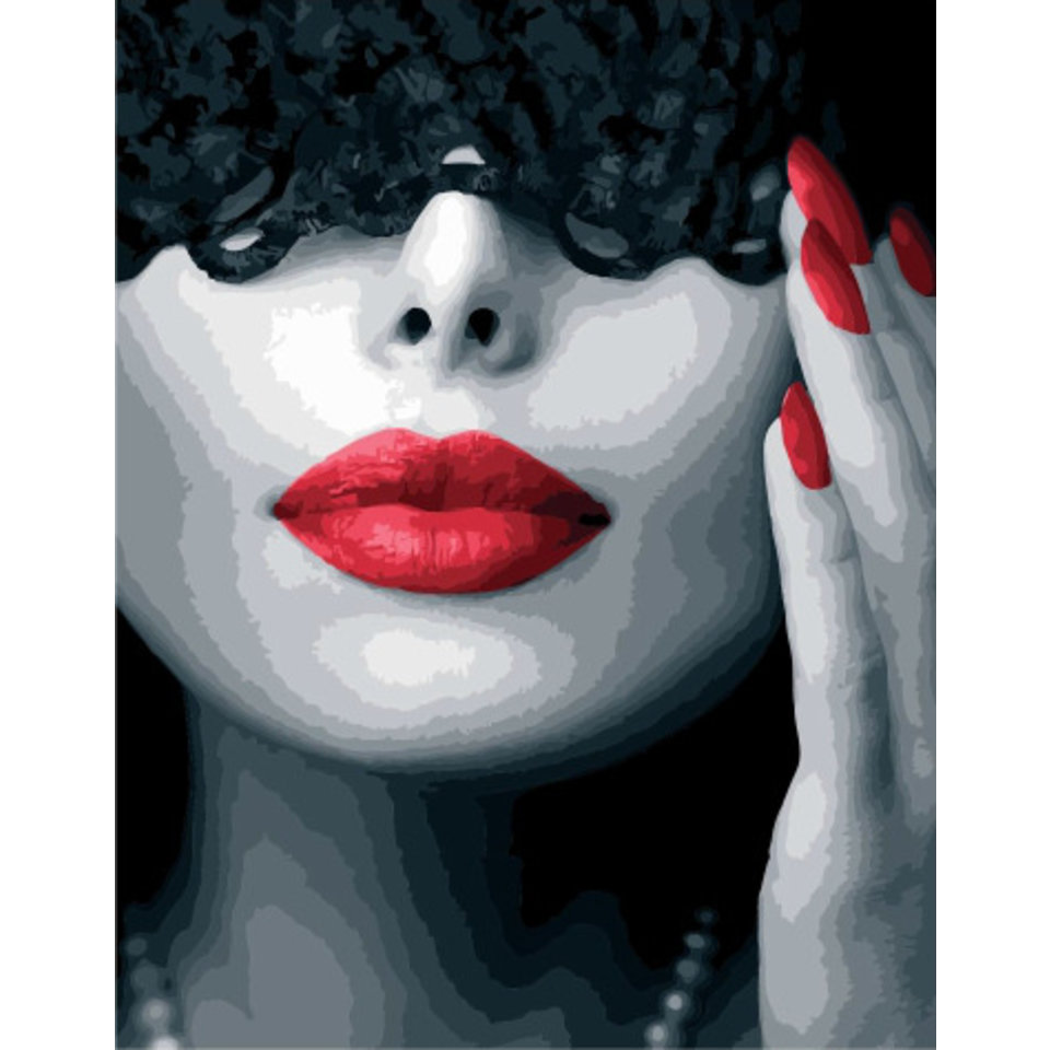 картина по номерам Таинственная леди 40х50см PK49021