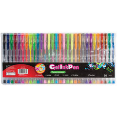 ручки гелевые набор 30 цветов BEIFA пастель, блестки,неон