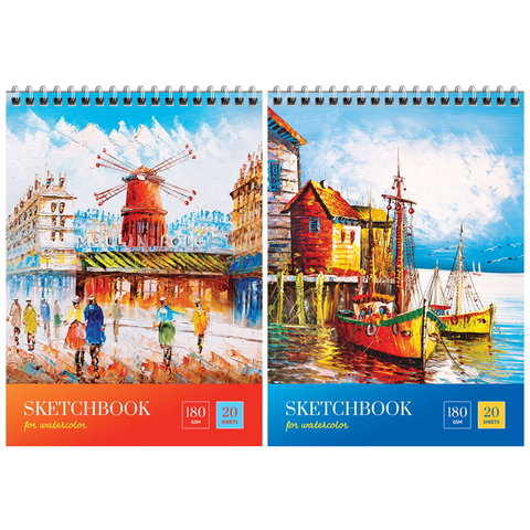 скетчбук А5 20 листов France 180г/м2 на гребне 28233 (288648)