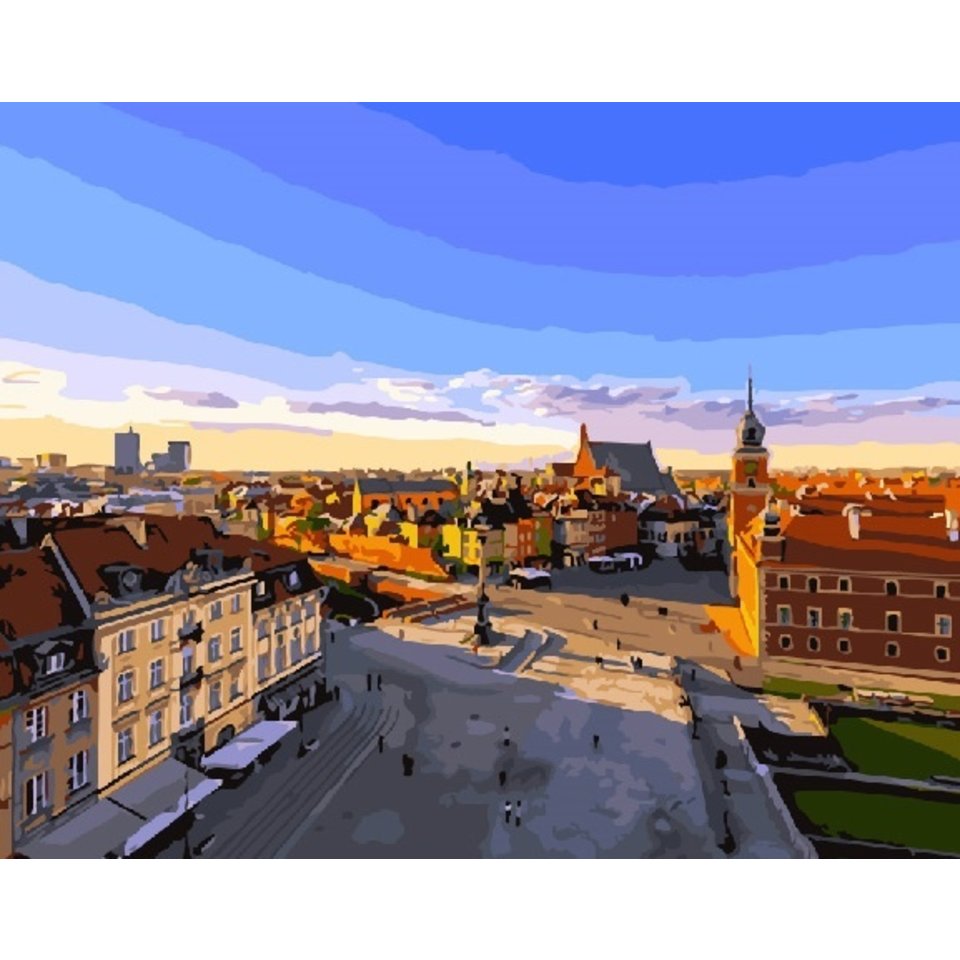 картина по номерам 40х50см GX25844 “Город с высоты полета”