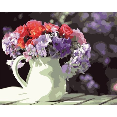 картина по номерам 40х50см VA-0555 “Цветы в кувшине”