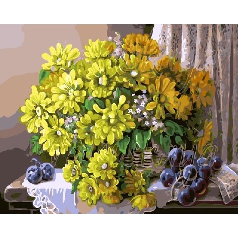картина по номерам 40х50см GX5634 “Желтые цветы”