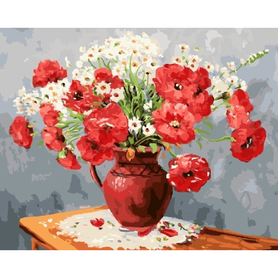 картина по номерам 40х50см GX23470 “Деревенский букет”