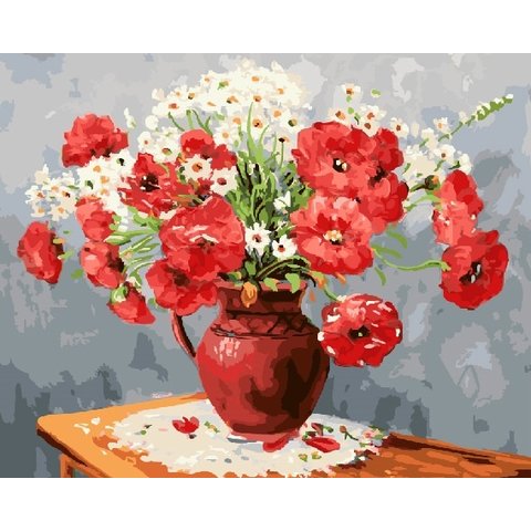 картина по номерам 40х50см GX23470 “Деревенский букет”