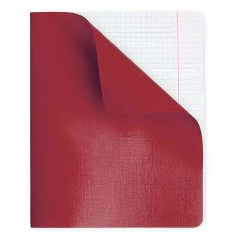 тетрадь 96 листов Полимерная обложка красная в клетку