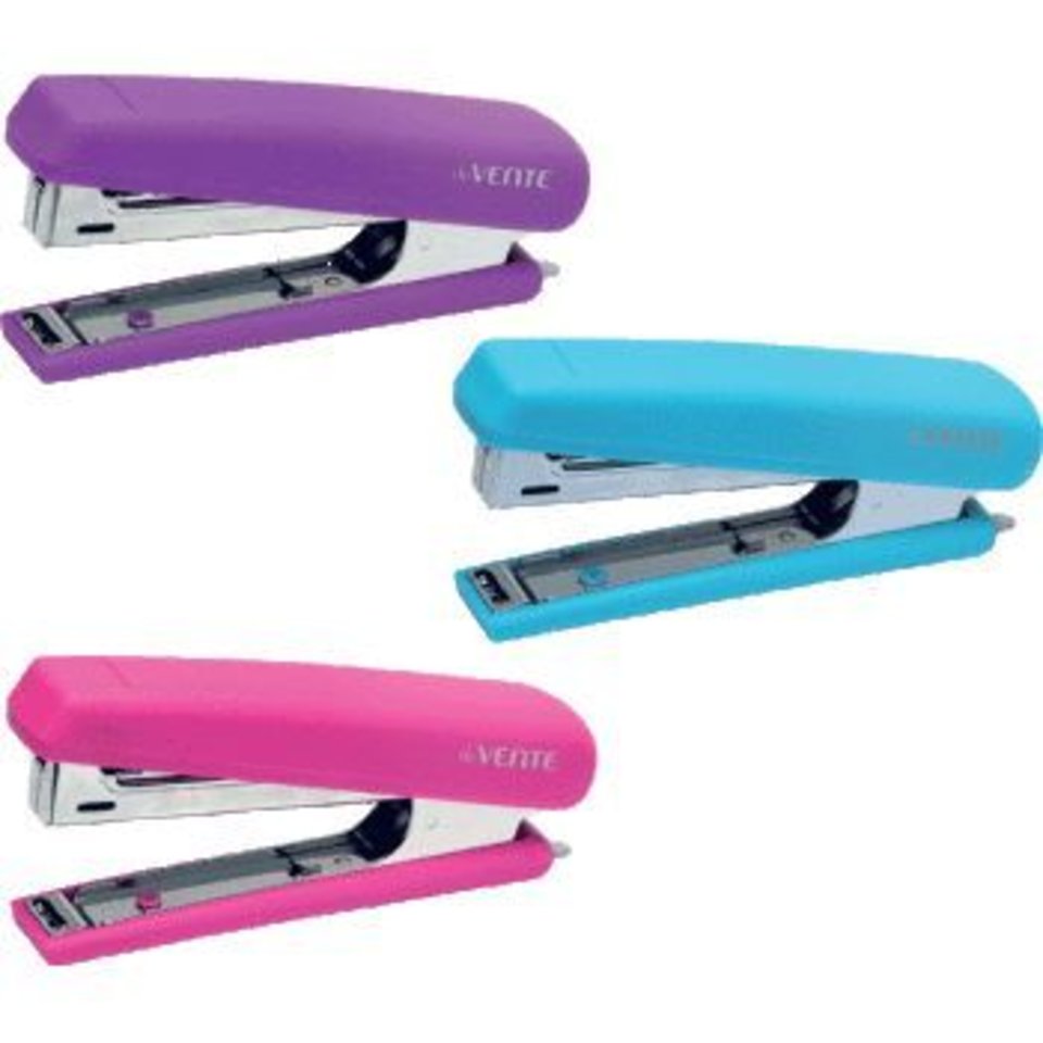 степлер №10 12 листов Soft антистатический пластиковый корпус резиновое покрытие deVente /4142805 ассорти