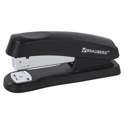степлер №24/6 30 листов Brauberg черный 228608