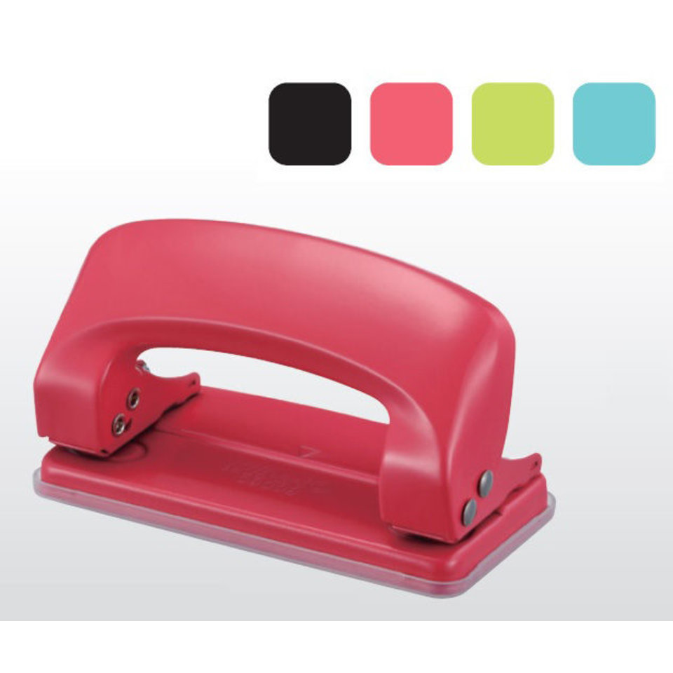 дырокол 10 листов KW-TRIO 09009 Twist металлический корпус ассорти