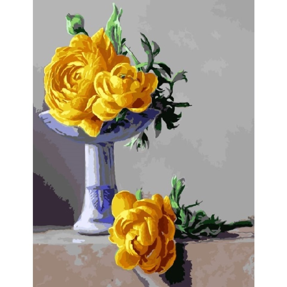 картина по номерам Желтые розы 40х50см GX3320