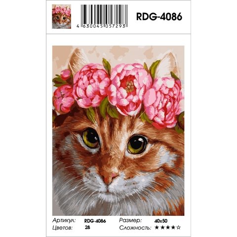 картина по номерам Кошка 40х50см RDG-4086
